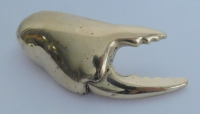 Flaschenöffner Krabbenschere massiv Messing Öffner Krabbe Krebs Hummer 11x4cm