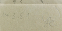 Kleine alte Radierung Ziege mit Insekt num. 7/18 - sign. 81 - 21,5x16,5cm