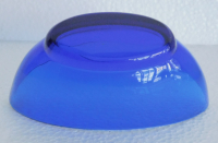 Blauer Glas Einsatz für Jugendstil Schale Silber versilbert 14x7,7cm