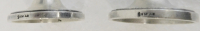 2 seltene alte Tischkartenhalter Berndorf BMF AS mit Schmetterling 10,2cm