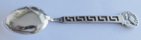 Andenken Löffel Griechenland Silber 800 Eule der Athene Minerva 10,5cm 10g