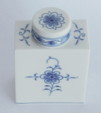 Teedose Meissen Zwiebelmuster I. Wahl eckige Form 6,7x4cm H 9,8cm