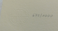 Original Farblithographie Akt von Bruno Bruni 675/1000