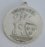 Alte Medaille Wiesbaden Kurhaus Volkslauf 1967 Andenken Silber 800 7,5g Ø2,8cm