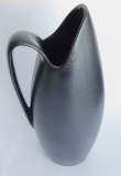 Studiokeramik Vase Henkelvase Art Fischmaul 441 22 schwarz 22cm