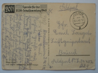 Alte PK Major Koch Fallschirmjäger Feldpost 1941 Brüssel Unterschrift Kamerad ?