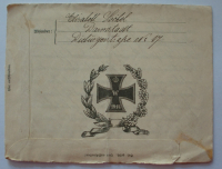 Feldpostbrief Musketier Reserve Lazarett Lockstedt Holstein Fahne EK 1915 I. WK