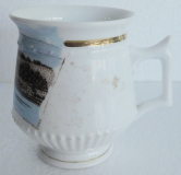 Alte Andenken Tasse Gruss aus Aschach Donau Österreich 10cm