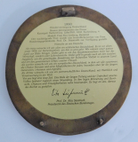 Bronze Relief Wiedervereinigung Kunstguss Eschenburg Lahn-Dill Limberg 14,2x13cm