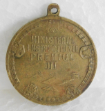 Bronze Medaille Carol II Rumänien Auszeichnung des Bildungsministeriums 3,1cm