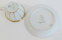 Art Deco Mokkatasse PM Dresden handgemalt weiß-gold