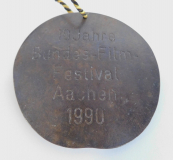 Bronze Medaille nach altem Siegel Aachen Filmfestival 1990 Ø8cm