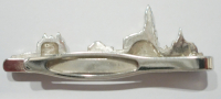 Krawattenklammer Skyline Stadtansicht Stadt ? silber- + goldfarben