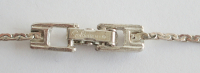 Vintage Kette silberfarben kleiner heller Stein Goldette N.Y. New York 38cm