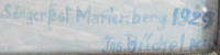 Aquarell Sängerfest Marienberg 1929 sign. Jos. Büchel Köln Erzgebirge ?