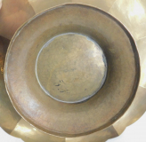 Große Art Deco Messing Schale Albert Reimann Hammerschlag Ø24cm