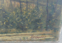 Ölgemälde Bingen Rhein Burg Klopp Hindenburgbrücke P Lippert 1922 -KEIN Versand-