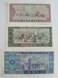 3 Banknoten Rumänien: 10 Lei - 25 Lei - 100 Lei 1966