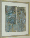 Original Bild wohl Aquarell Wilhelm Plogmann Osnabrück schemenhaftes Gesicht #840