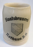 Seltener Bierkrug Staatsbrauerei Rothaus A. G. Werbung Reklame Bier 0,5L