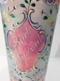 Seltenes altes Andenken Glas Bad Neuenahr Emaille floral 13cm