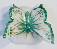 Art Deco Porzellanfigur Schmetterling wohl Pfeffer Gotha 5487 weiß-grün #5