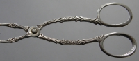 Große Jugendstil Gebäckzange Blumenbouquett Rose Silber 800  53,9g  15,7cm