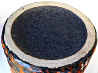 Große Keramikvase Scheurich 401-28 fat lava orange-schwarz WGP Henkelvase 28cm (N)