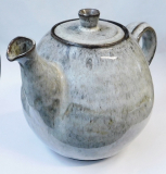 Keramik Teekanne grau signiert ES Elli u. Walter Serocka Xanten 13cm