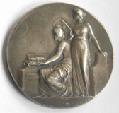 Alte Medaille 25 Jahre Wäscherei Verband Silber versilbert ? Oertel Berlin