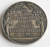 Alte Medaille 25 Jahre Wäscherei Verband Silber versilbert ? Oertel Berlin