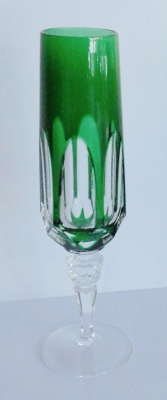 Champagnerflöte Sekt Glas Römer Nachtmann Antika grün dunkelgrün 21,4cm