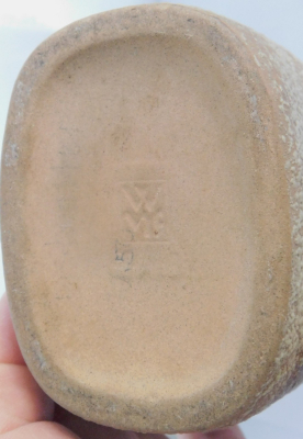 Seltene Art Deco Keramikvase WMF mit Art Schrumpfglasur 20cm