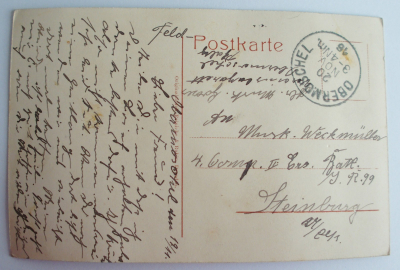 Alte PK AK Obermoschel Marktplatz mit Rathaus 1916 Feldpost I. WK