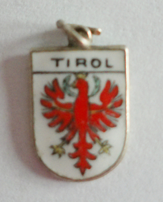 Tirol Wappen Anhänger für Bettelarmband Silber 800 Andenken