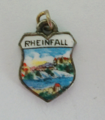 Rheinfall Anhänger für Bettelarmband versilbert Andenken
