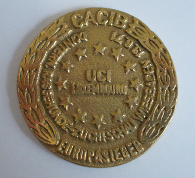 Medaille / Plakette Cacib UCI Luxembourg Rassehunde Zuchtschau Wiesbaden 1971