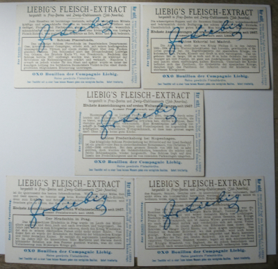 5 alte Liebig Sammelbilder Historische Schlösser