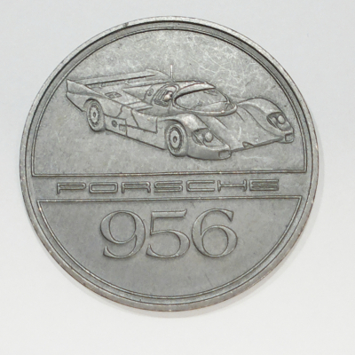 Alte Medaille Kalendermünze 1984 Porsche 956 Zu neuen Zielen Ø4cm