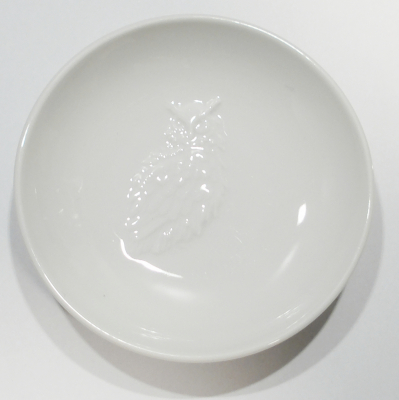 Kleines Schälchen / Wandteller Uhu KPM Berlin weiß I. Wahl Ø8,5cm