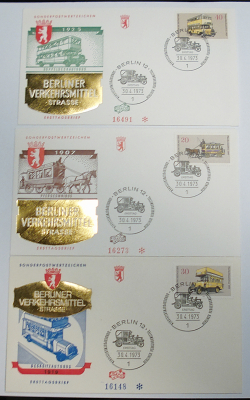 3x Ersttagsbrief Berliner Verkehrsmittel 1973