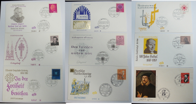 9x Ersttagsbrief Bischof Kirchentag Synode Katholikentag Bethel 1964-1972