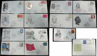 14x Ersttagsbrief Kennedy Siemens Bismarck ua. Copernicus Görlitz 1973