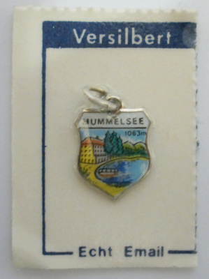 Mummelsee Anhänger für Bettelarmband versilbert Email Andenken