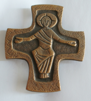 Bronze Kreuz Jesus 7,5x6,7cm #30