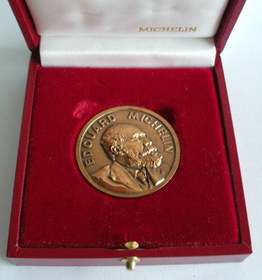 Bronze Medaille Edouard Michelin 1991 25 Jahre Mitarbeit Werbung Ø4cm