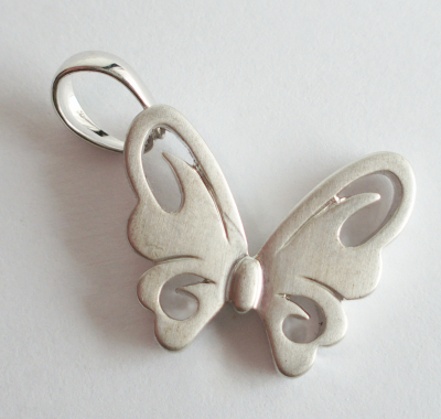 Kleiner Anhänger Schmetterling PL Pierre Lang silberfarben 2,2x1,8cm
