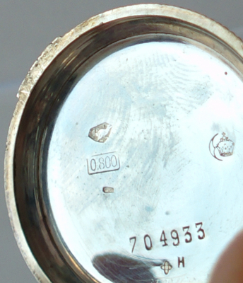 Alte Damen Taschenuhr Alpina Doppeldeckel Silber 800 - defekt Ersatzteilspender