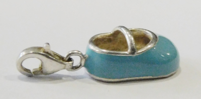 Thomas Sabo Anhänger Charm Schuh Babyschüh türkis Silber 925