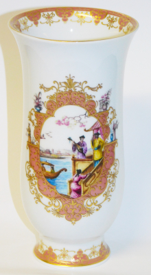 Dekorative Vase AK Kaiser Chinois 17,5cm romantische chinesische Szenen (N)